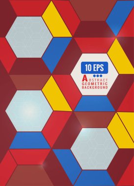 Renkli arka altıgen plan