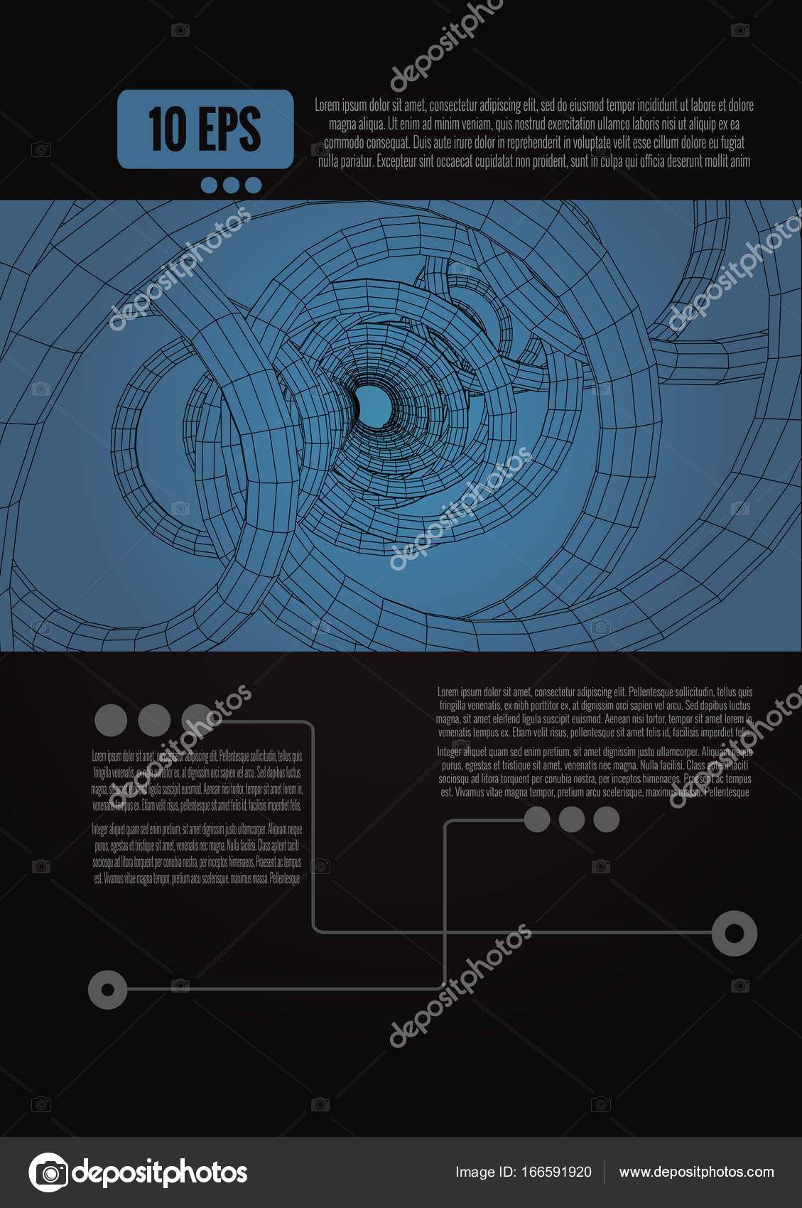 Abstract technology sci fi graphic template layout Stock Vector by ...