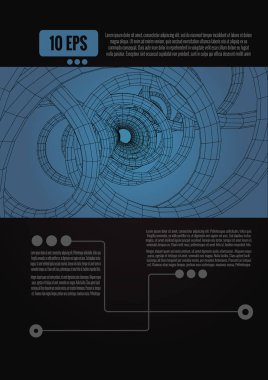 Soyut teknoloji sci fi grafik şablonu düzeni