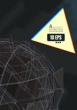 Karanlık Bg üzerinde üçgen alanı ile soyut üçgen Küre