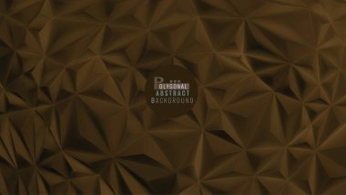 Kahverengi üçgen vektör desen Bg 3d tarzı