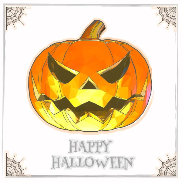 Abóbora Jack na cor macia em branco BG para halloween — Vetor de Stock