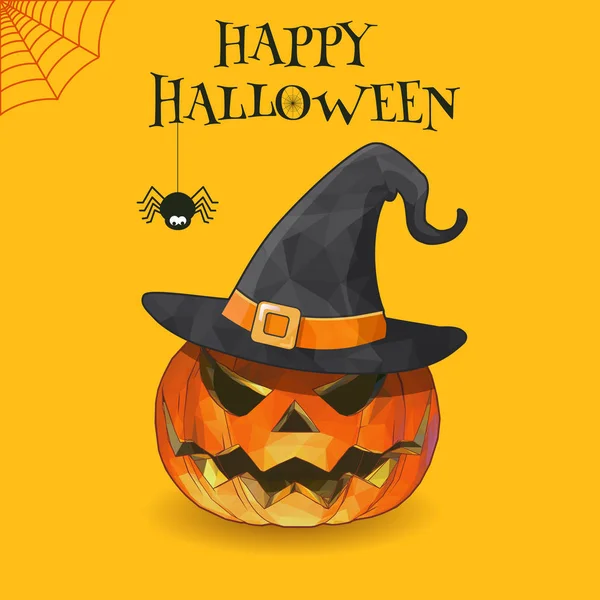 Jack o lantren cadı şapkası sarı alanı Cadılar Bayramı için Bg