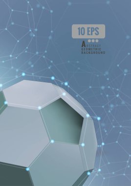 Soyut geometrik futbol şekil üzerinde gri Bg