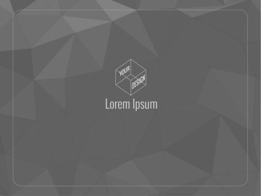 Soyut düşük Poli arka planda gri renk tonu