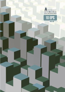 İzometrik soyut küp arka plan belirleme