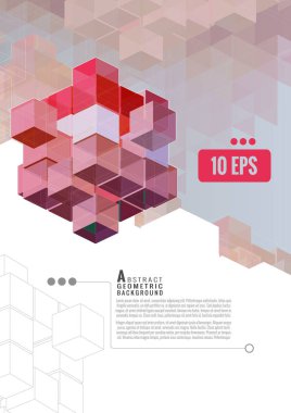 Resim düzeni için izometrik grafik şablonu 