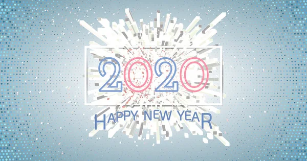 2020 felice anno nuovo illustrazione vettoriale celebrazione BG — Vettoriale Stock
