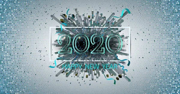 С Новым 2020 годом векторная иллюстрация BG — стоковый вектор