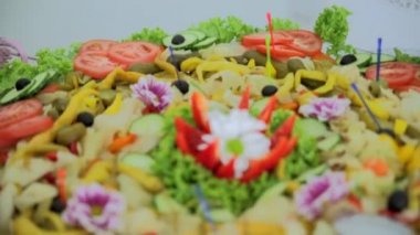 Deniz ürünleri büfesi, güzel dekore edilmiş yemek