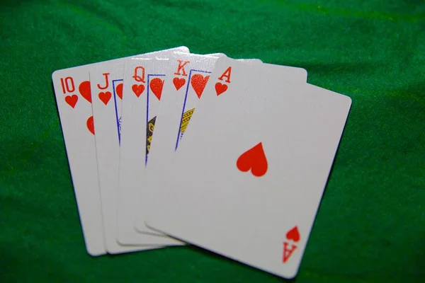 Spelkort, casino poker kåk — Stockfoto