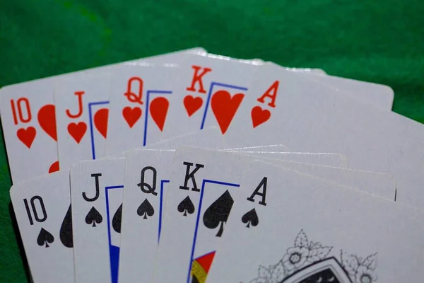 Speelkaarten, casino poker full house — Stockfoto