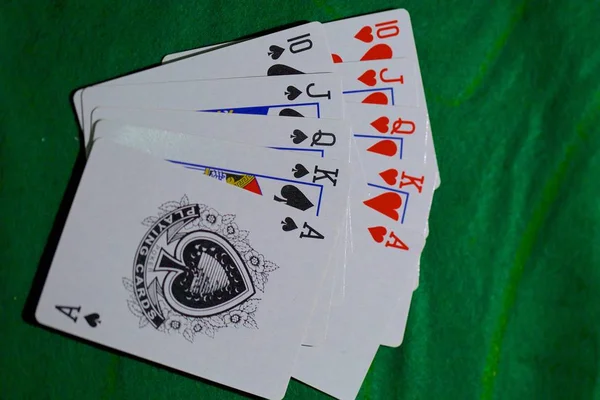 Jugar a las cartas, casino poker full house — Foto de Stock