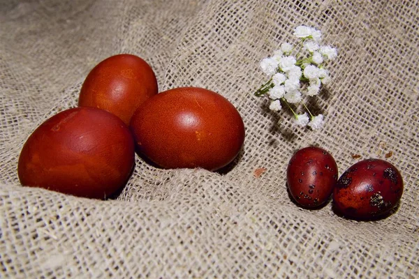 Güzel bir arka plan üzerinde Paskalya yumurtaları