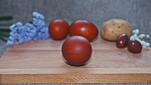 Oeufs de Pâques sur un beau fond — Video