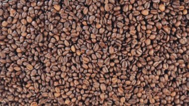 Kahve çekirdekleri closeup, tahıl, düşen, ağır çekim