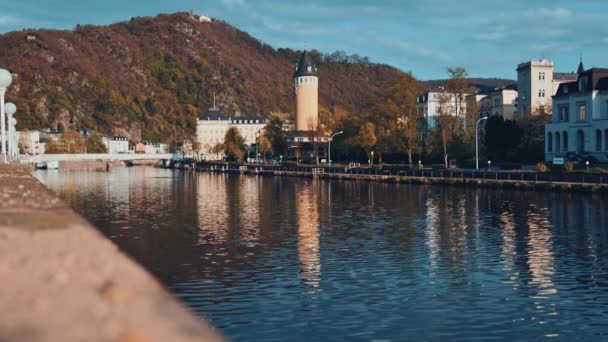 Bad EMS, Germania, vista sulla città — Video Stock