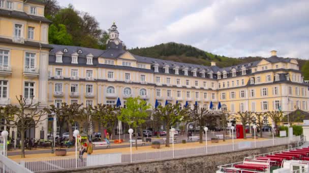 Bad Ems, Németország, városra néző kilátással, 4k, Timelapse — Stock videók