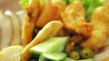 Ziyafet: meyve, Balık ve et portre