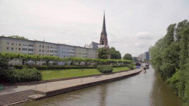 Frankfurt am main, iyi bir hava içinde Haziran 2017