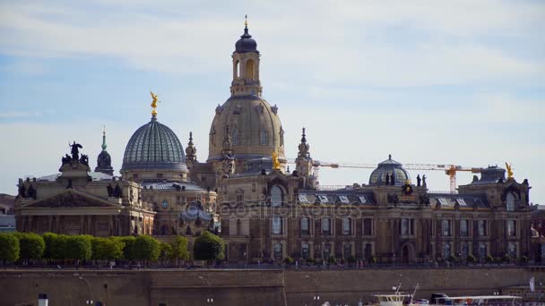 Dresden: Sunset Elbe üzerinde — Stok video