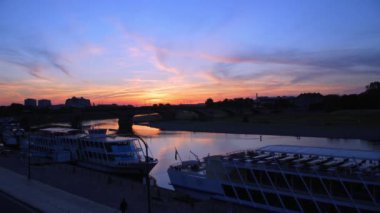 Dresden: Sunset Elbe üzerinde