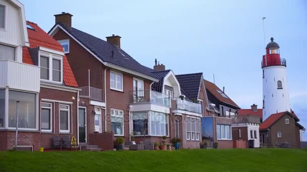 Nederland: vuurtoren op de Noordzee — Stockvideo