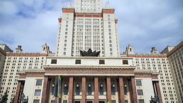 L'edificio principale di Lomonosov Moscow State University — Video Stock