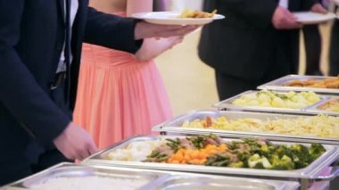 insanlar grubu lüks Restoran kapalı açık büfe gıda catering