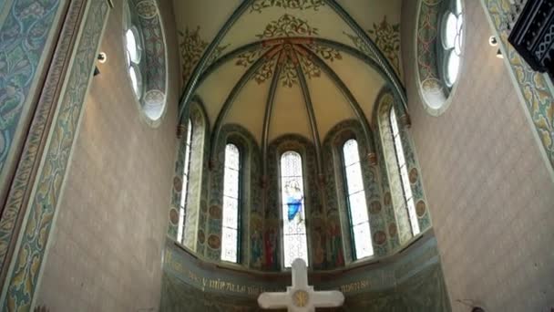 Almanya güneşli güzel kilise — Stok video