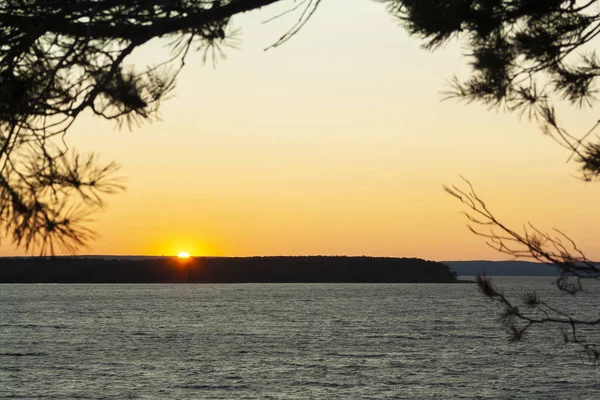 Sunset upside the river — Stock Photo, Image