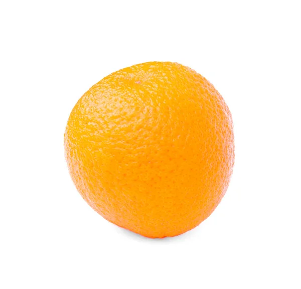 Fruit Orange Entier Mûr Frais Isolé Sur Fond Blanc Chemin — Photo