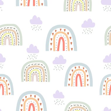 Su rengi İskandinav elinde gökkuşağı 