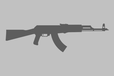 Sovyet assault tüfeği vektör çizim.