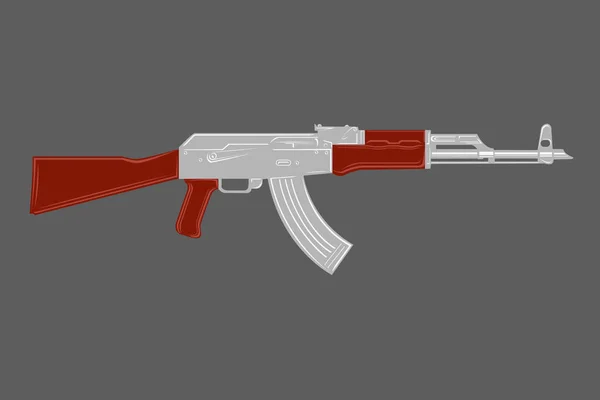 Soviet assault rifle vector illustration. Coloured — Stock Vector