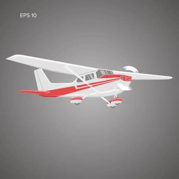 Ilustracja wektorowa mały samolot. Pojedynczy silnik napędzany samolotów. Ilustracja wektorowa. — Wektor stockowy