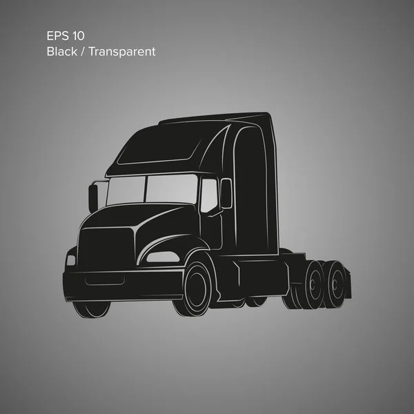 현대 미국 트럭 벡터 아이콘입니다. 무거운 수송 그림 — 스톡 벡터