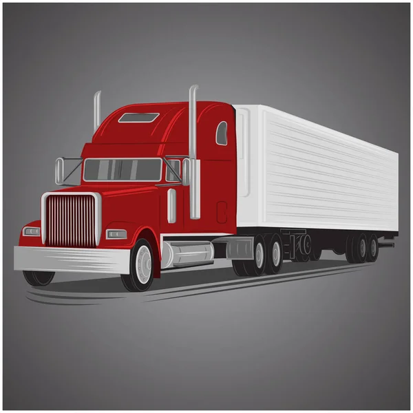 Illustration vectorielle de camion américain vintage. Camion cargo rétro. Machine de livraison de fret . — Image vectorielle