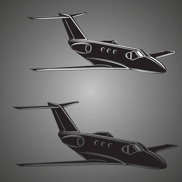 Petit vecteur jet privé. illustration jet d'affaires . — Image vectorielle