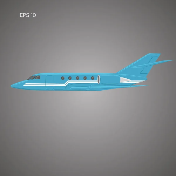 Private jet vector. Business jet illustration. — Stock Vector