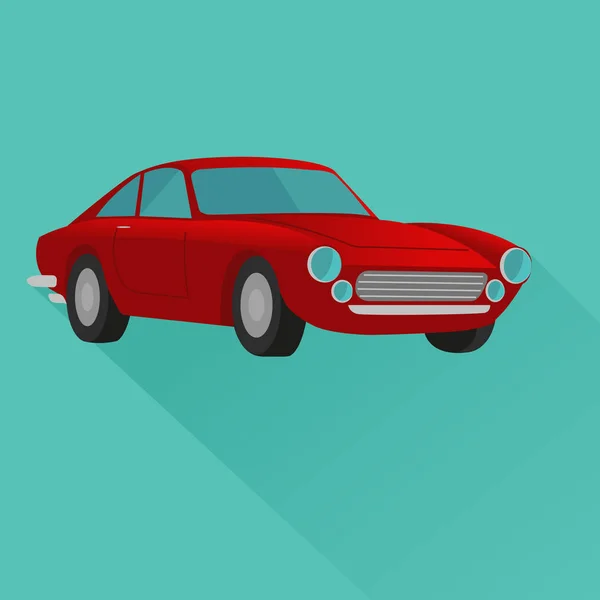 Illustration vectorielle de voiture de sport vintage. Automobile classique européenne — Image vectorielle