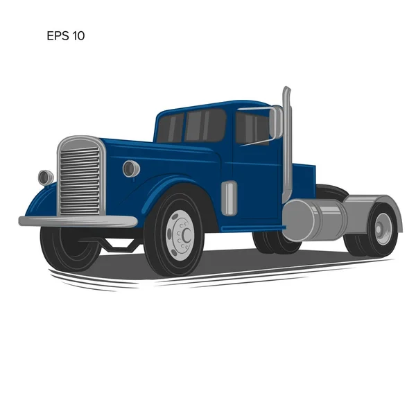 Vintage Amerikaanse truck vector illustratie. Retro vrachtwagenvrachtwagen. Vrachtmachine. — Stockvector