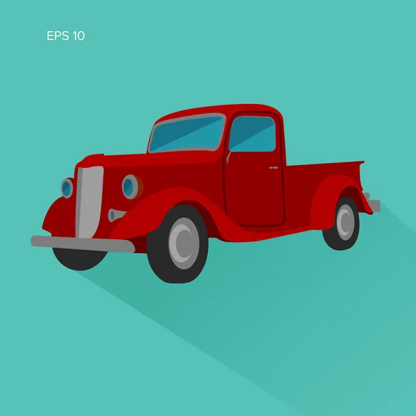 Alte Retro Pickup Vektor Illustration. — Stockvektor