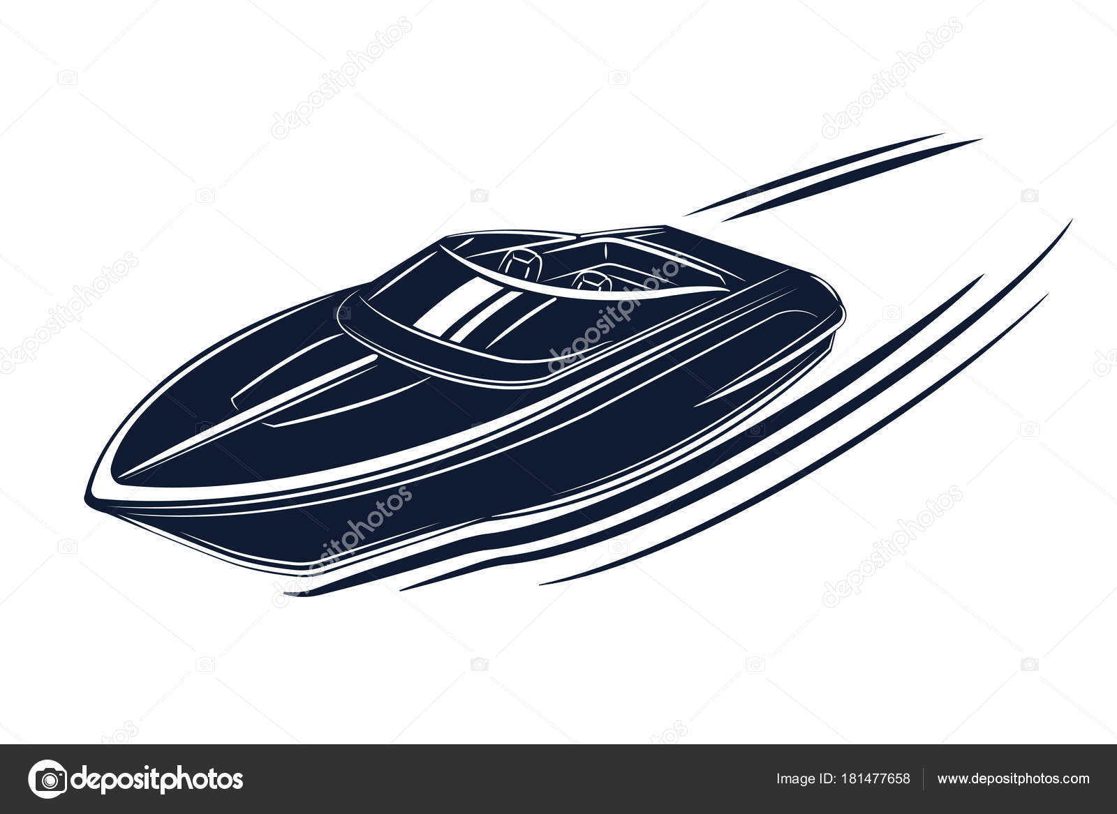 Speed boat stock vector. Illustration of contemporary - 44711962