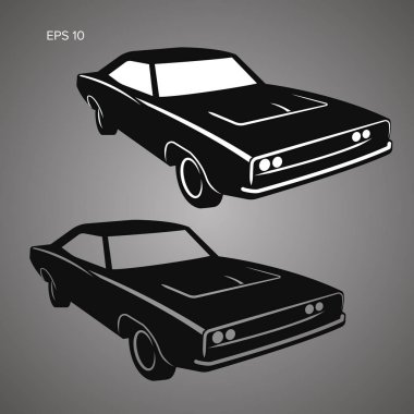 Klasik Amerikan arabası vektör çizim