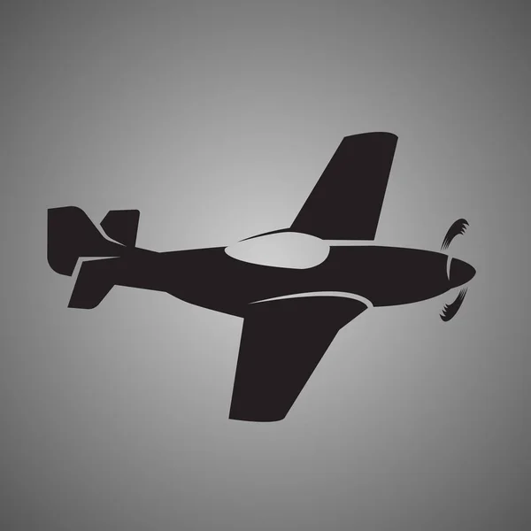 Leggendaria icona vettoriale degli aerei da caccia americani della Seconda Guerra Mondiale . — Vettoriale Stock