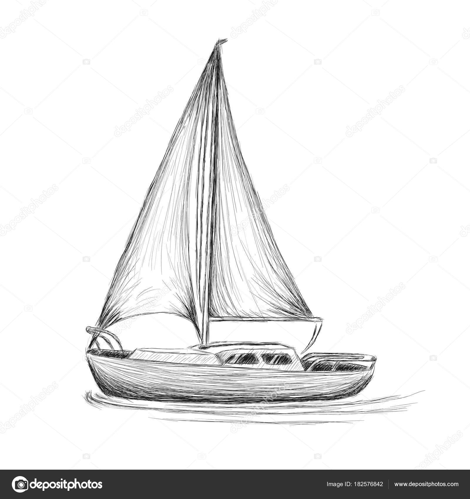 Small sailboat vector illustration. — Stock Vector 