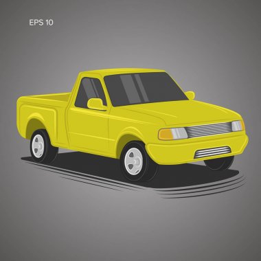 Modern küçük kamyonet vektör çizim.
