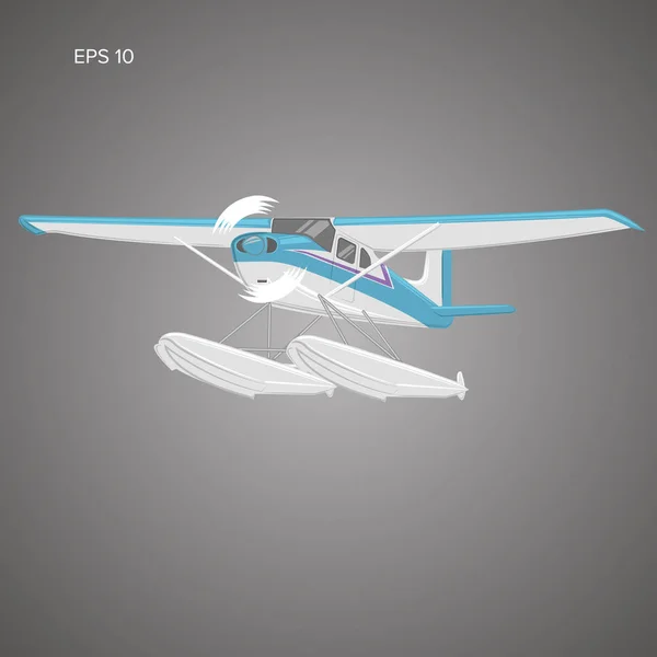 Kleines Wasserflugzeug isolierte Vektor-Illustration — Stockvektor