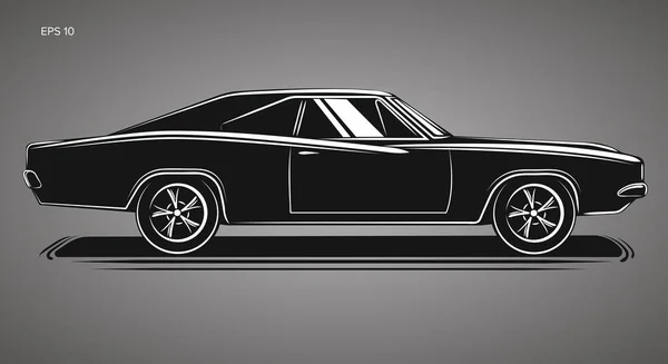 Classic american muscle car vector illustration — Stock Vector